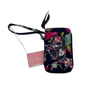 Vera Bradley All In One Wristlet Ribbons Quilted Floral Design With Partial Tag